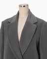 Beaver Finished Alpaca Wool Chester Coat - grey