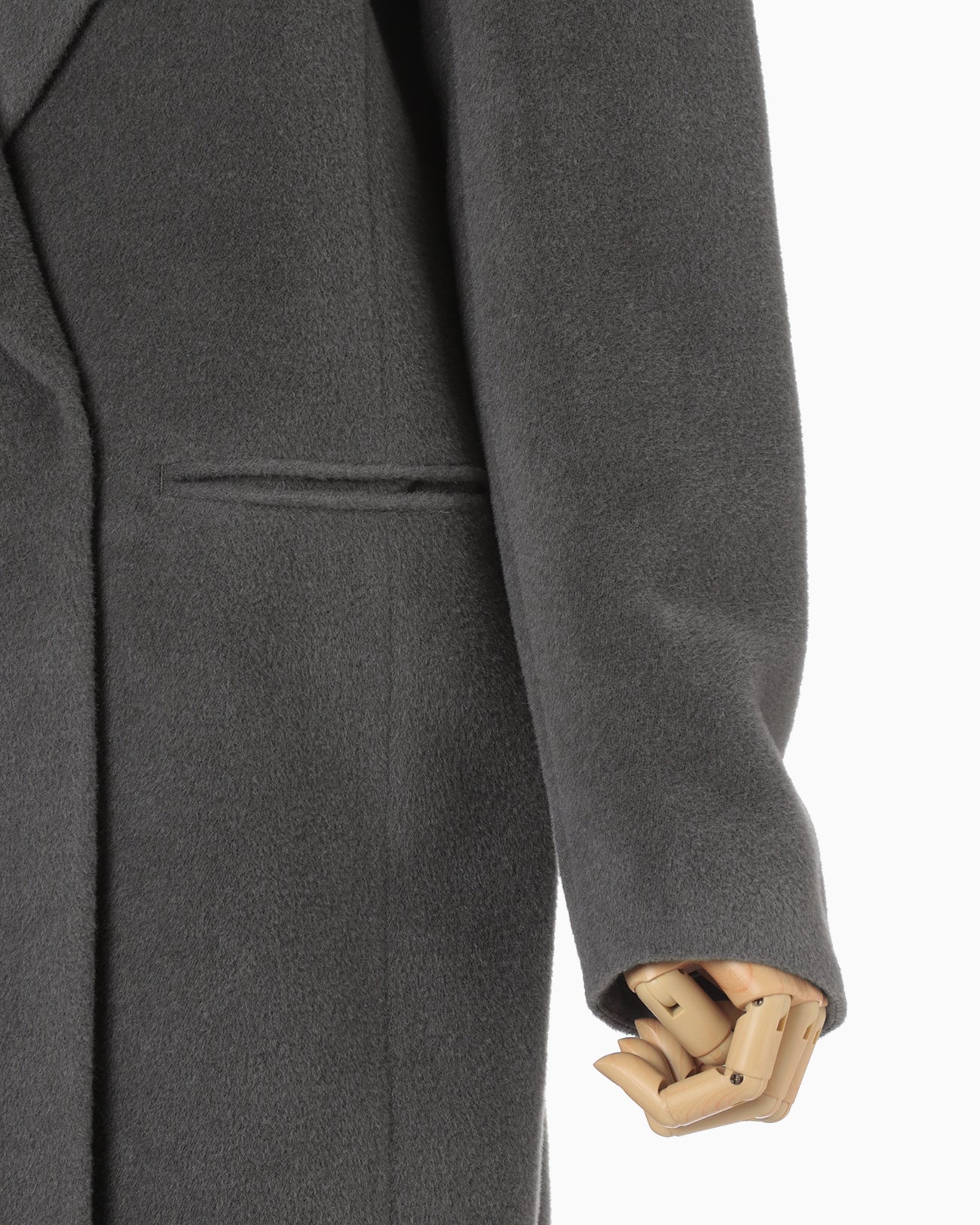 Beaver Finished Alpaca Wool Chester Coat - grey