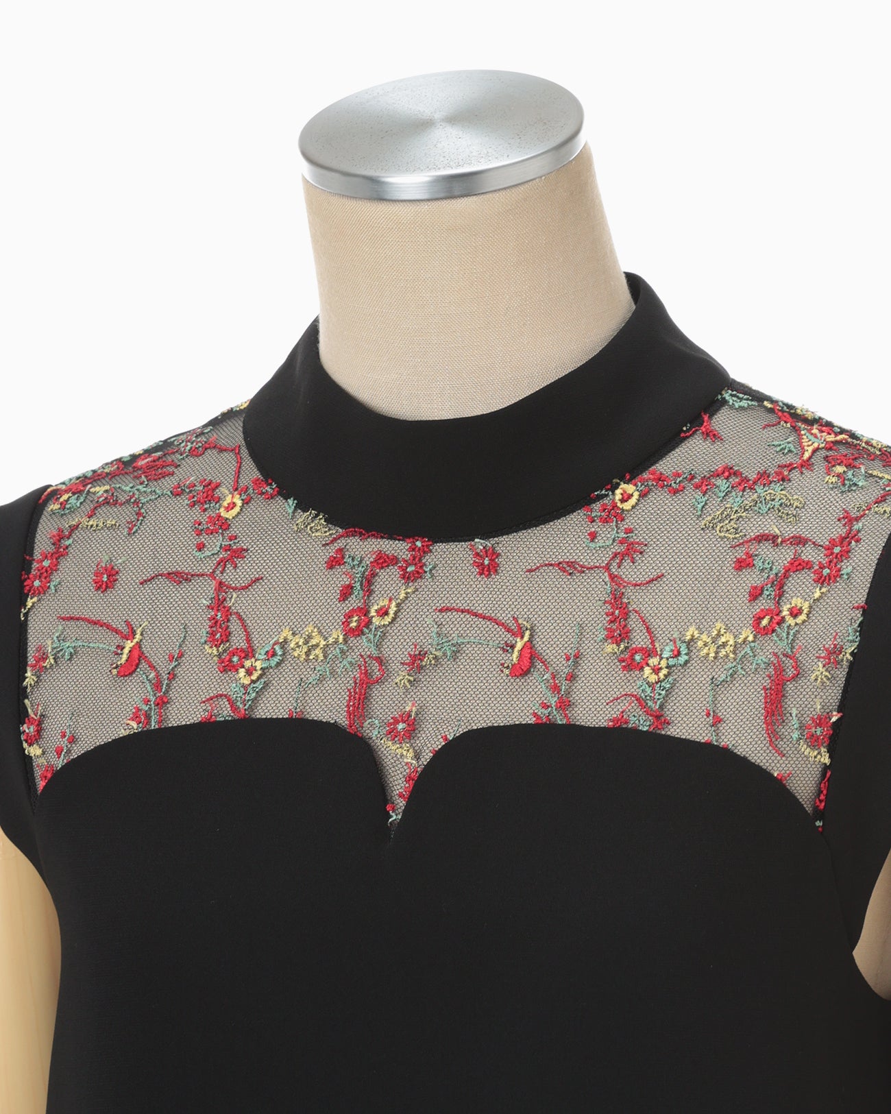 Volume Drape Wide Collar Dress - light green - Mame Kurogouchi