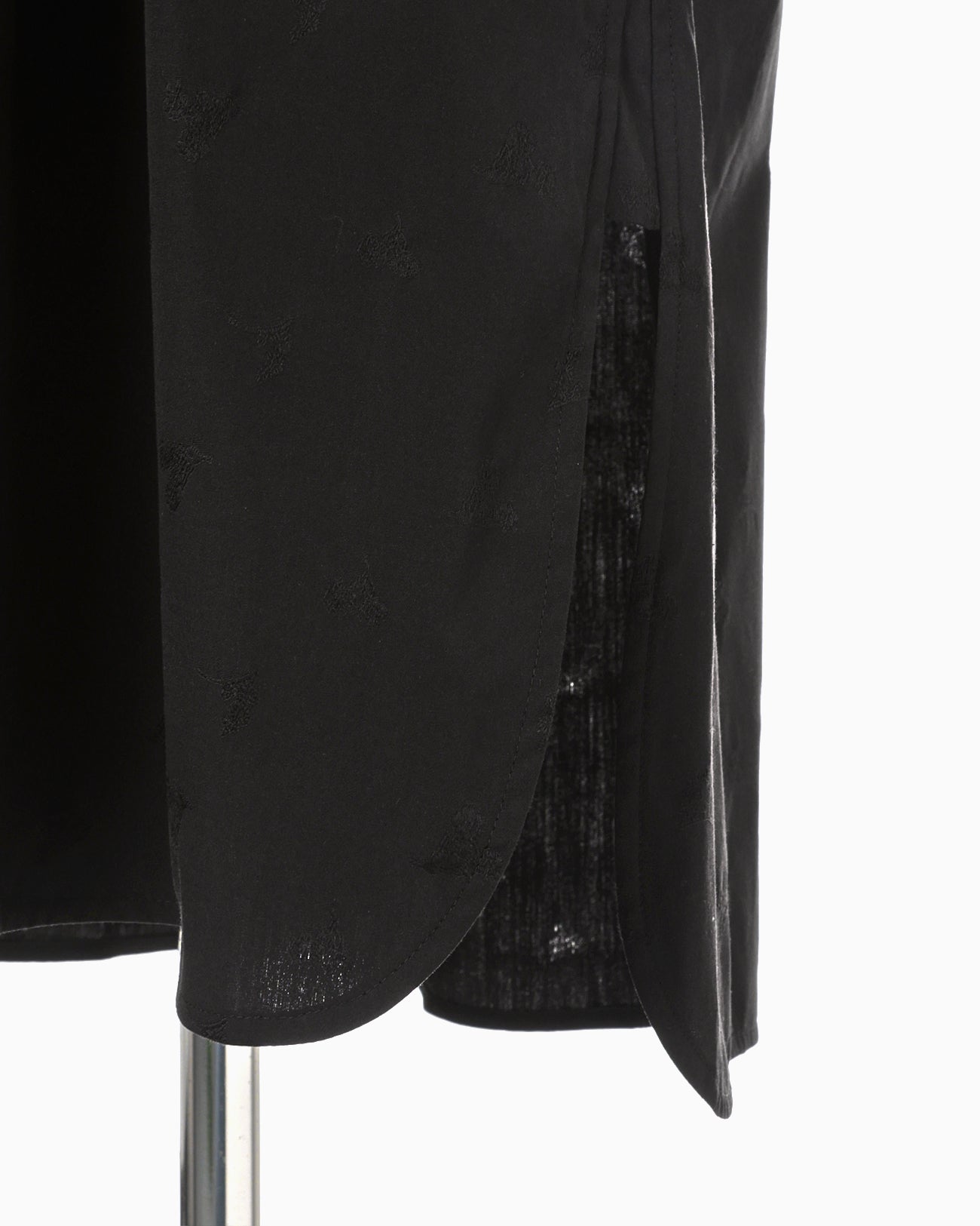Floral Jacquard Cotton Shirt Dress - black - Mame Kurogouchi