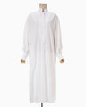 Floral Jacquard Cotton Shirt Dress - white