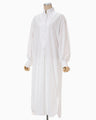 Floral Jacquard Cotton Shirt Dress - white