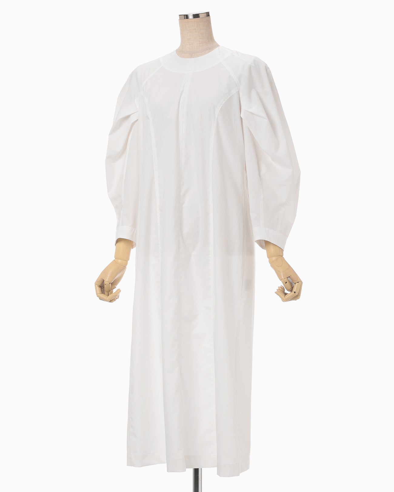 Cotton Lyocell Shirt Dress - white - Mame Kurogouchi