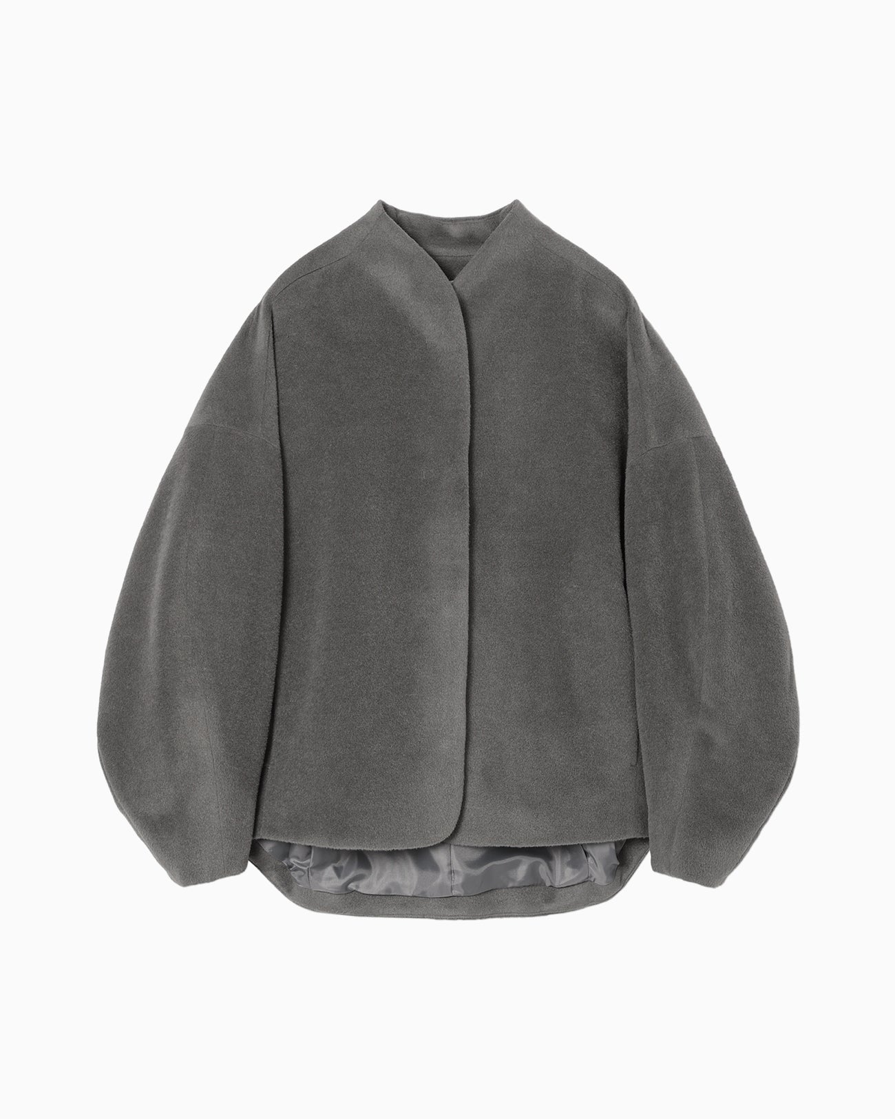 Beaver Finished Alpaca Wool Blouson - grey - Mame Kurogouchi