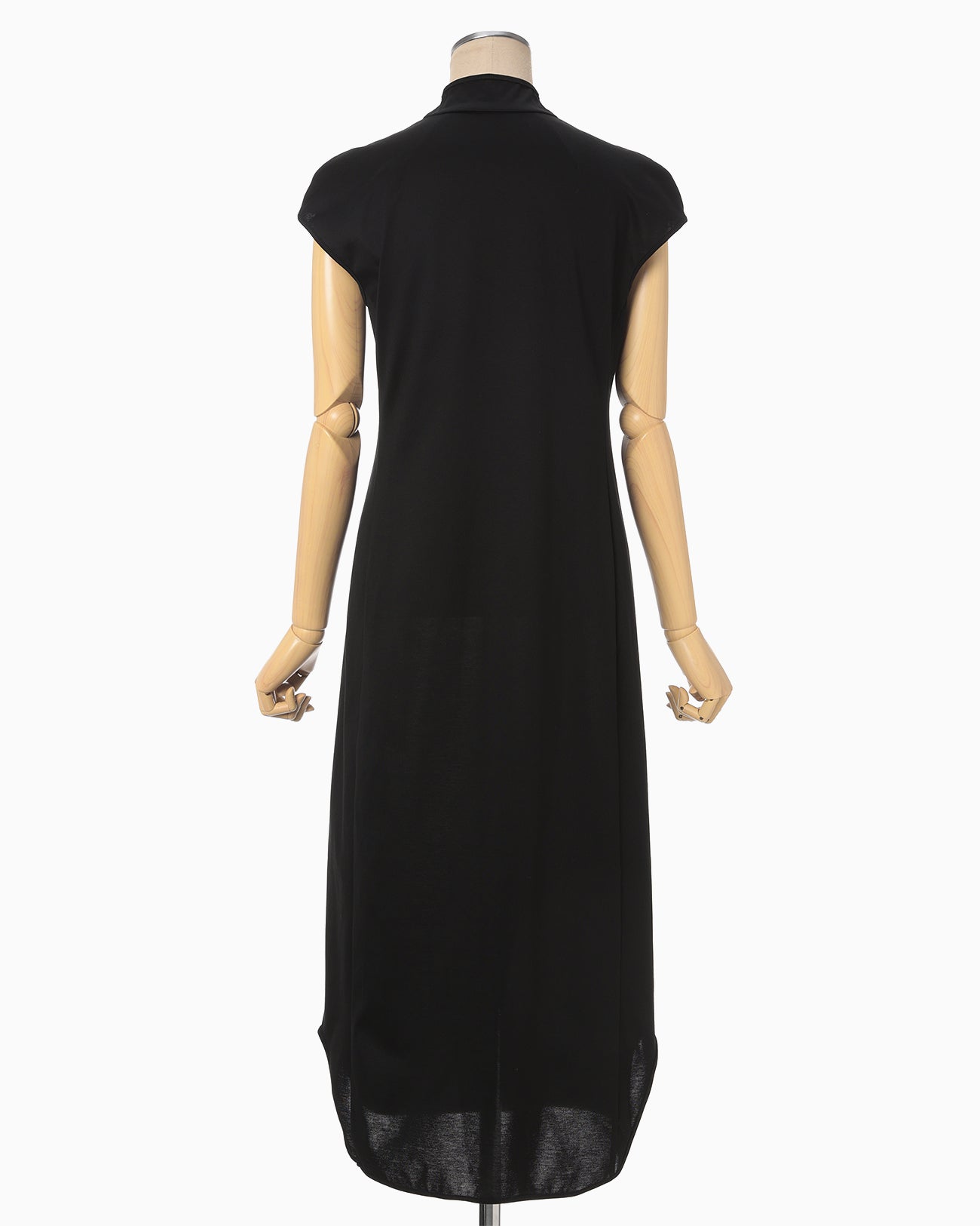 Suvin Cotton French Sleeve Jersey Dress - black - Mame Kurogouchi