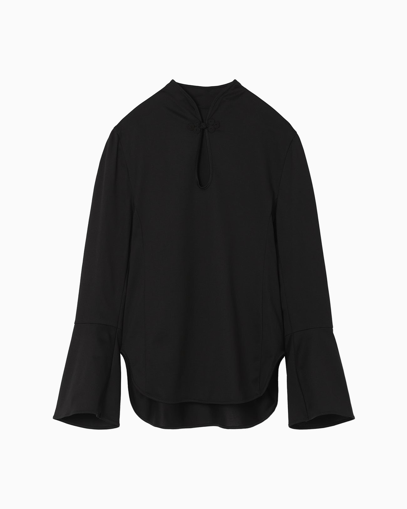 Cotton Jersey Top - black - Mame Kurogouchi|長袖 Cotton Jersey Top - black - Mame Kurogouchi|長袖