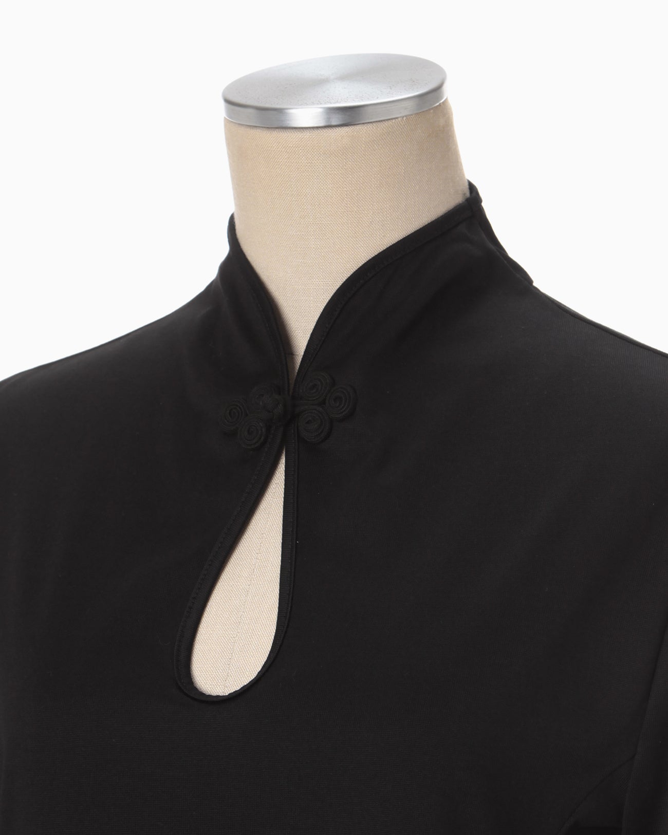 マメクロゴウチ　Suvin Cotton Jersey Top - black MM23PF-JS704BK-04?$VS_1500$