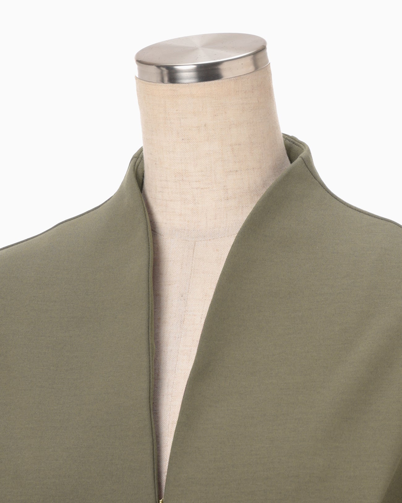 Double Jersey Dropped Shoulder Jacket - khaki