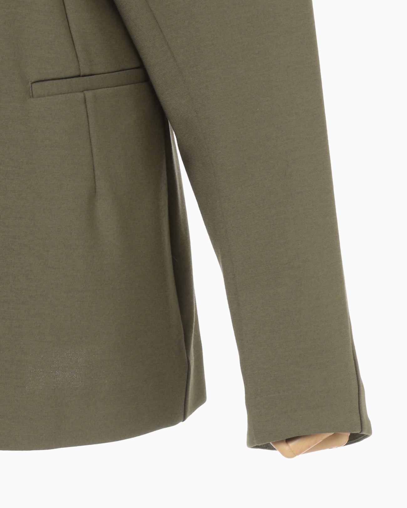 Double Jersey Dropped Shoulder Jacket - khaki