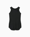 Random Ribbed Organic Cotton Sleeveless Top - black