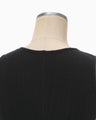 Random Ribbed Organic Cotton Sleeveless Top - black