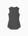 Shirring Jersey Jacquard Sleeveless Top - grey
