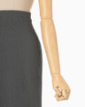 Shirring Jersey Jacquard Flared Skirt - grey