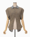 Wool Reversible-Jersey Top - brown