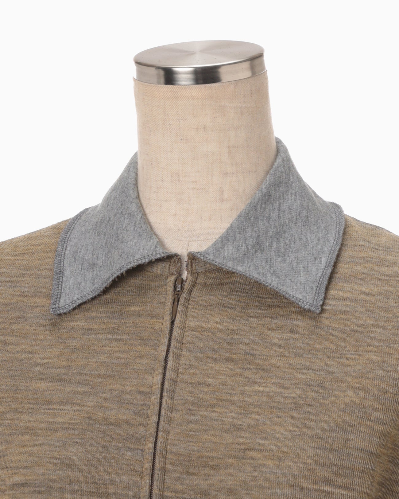 Wool Reversible-Jersey Top - brown