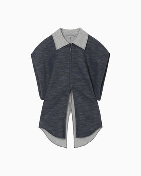 未着用品】Mame Kuroguchi リバーシブルジャージトップス ネイビー