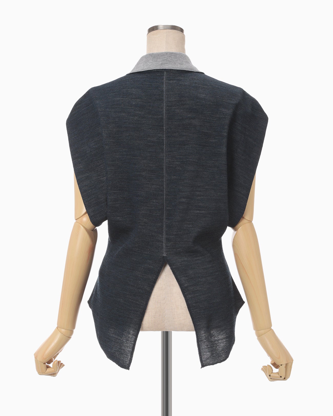 Wool Reversible-Jersey Top - navy