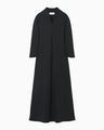 Double Jersey V-Neck Dress - black