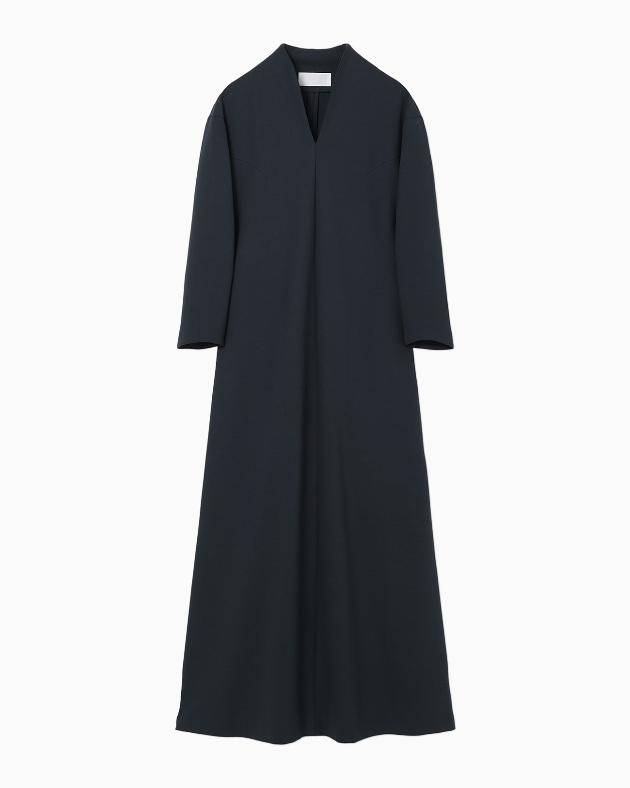 Double Jersey V-Neck Dress - navy - Mame Kurogouchi Double Jersey V-Neck Dress - navy - Mame Kurogouchi