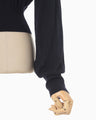 Detachable Embroidery Collar Knitted Cardigan - navy