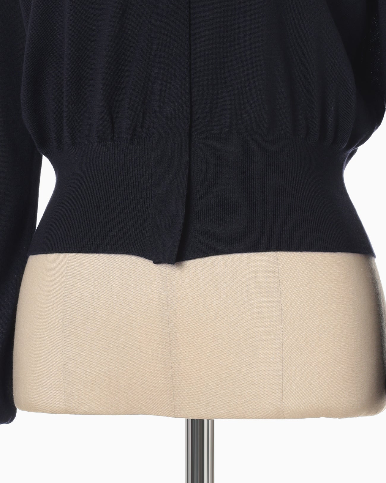 Detachable Embroidery Collar Knitted Cardigan - navy