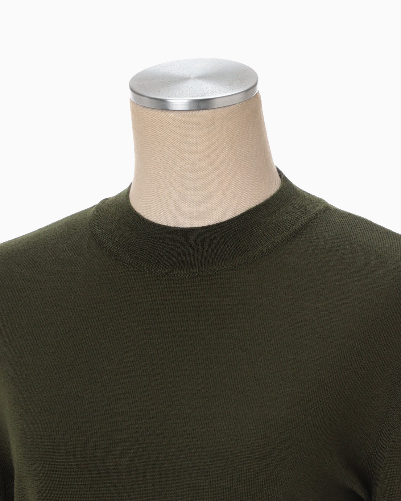 Detachable Embroidery Cuff Knitted Top - khaki
