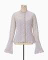 Openwork Pattern Knitted Cardigan - purple