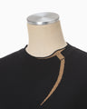 "Kintsugi" Crew Neck Knitted Top - black