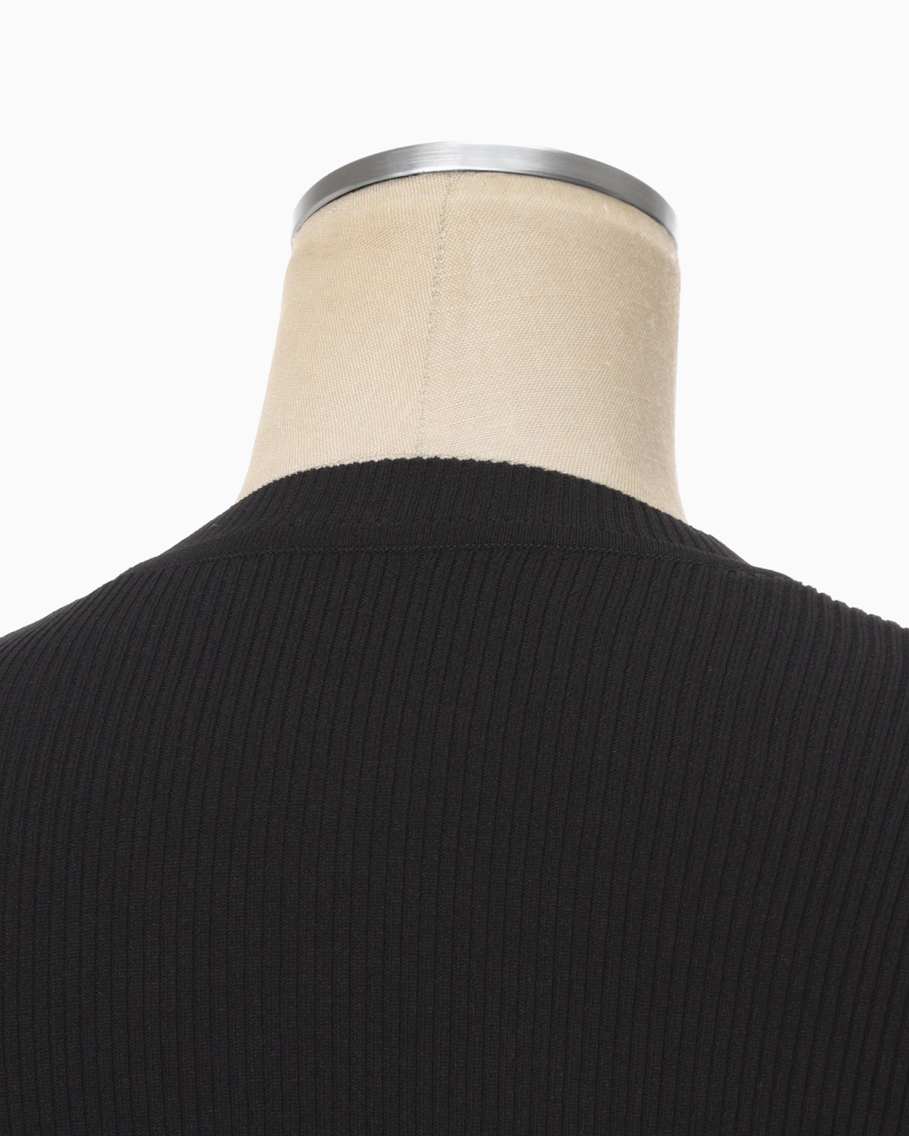 "Kintsugi" Crew Neck Knitted Top - black