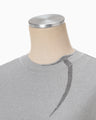 "Kintsugi" Crew Neck Knitted Top - grey