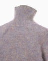 Mohair Knitted High Neck Top - purple