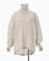 Mohair Knitted High Neck Top - white