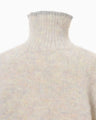 Mohair Knitted High Neck Top - white