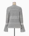 "Mishima Karatsu" Floral Pattern Knitted Cardigan - grey