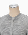 "Mishima Karatsu" Floral Pattern Knitted Cardigan - grey