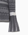 "Mishima Karatsu" Floral Pattern Knitted Cardigan - navy