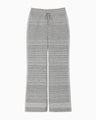 "Mishima Karatsu" Small Floral Pattern Knitted Trousers - grey
