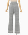 "Mishima Karatsu" Small Floral Pattern Knitted Trousers - grey