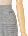 "Mishima Karatsu" Small Floral Pattern Knitted Trousers - grey