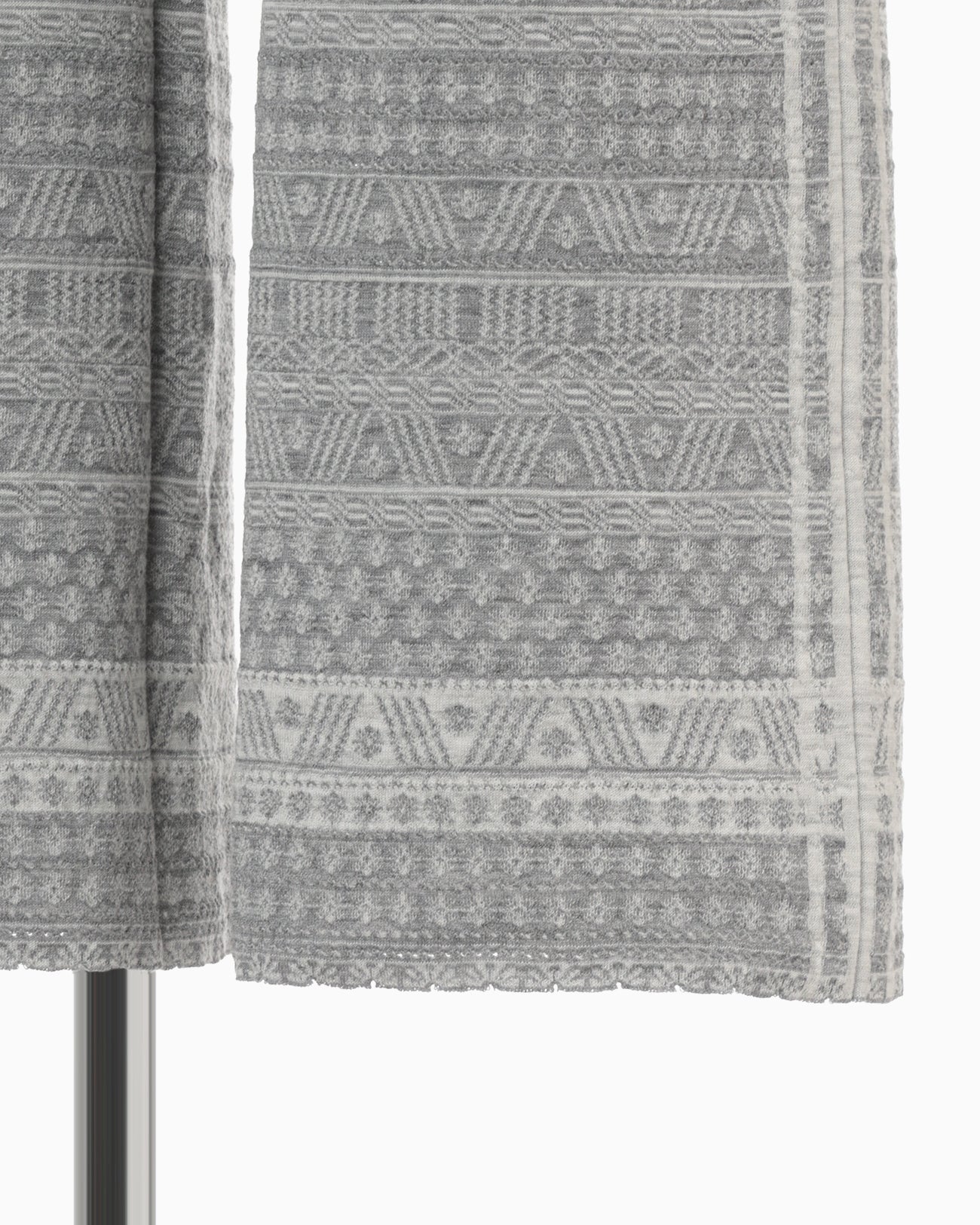 "Mishima Karatsu" Small Floral Pattern Knitted Trousers - grey