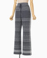 "Mishima Karatsu" Small Floral Pattern Knitted Trousers - navy