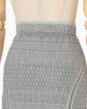 "Mishima Karatsu" Small Floral Pattern Knitted Skirt - grey
