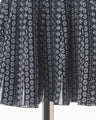 "Mishima Karatsu" Small Floral Pattern Knitted Skirt - navy