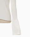 "Kintsugi" High Neck Knitted Top - white