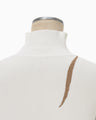 "Kintsugi" High Neck Knitted Top - white