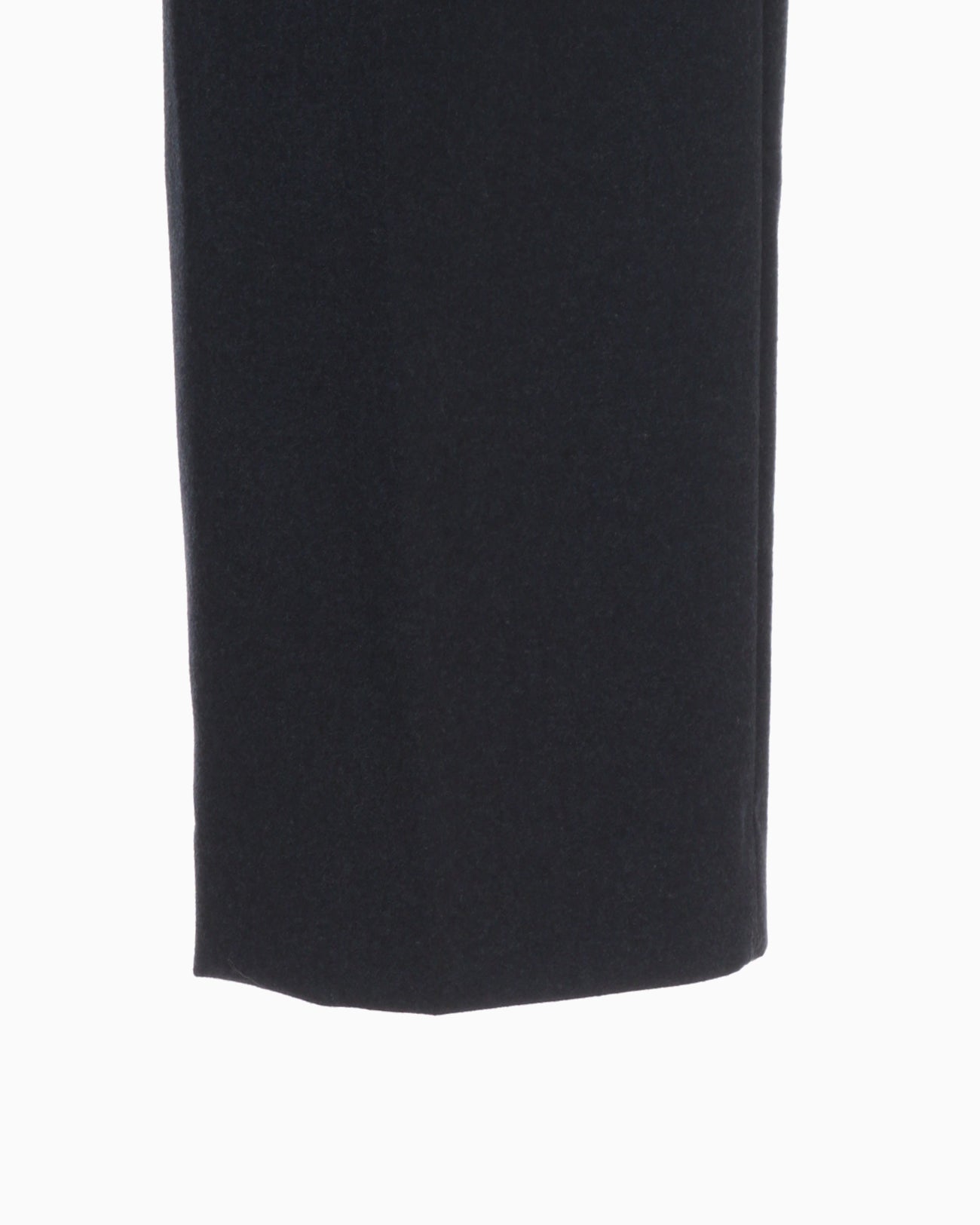 Wool Flannel Wide Tapered Trousers - navy