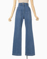 High Waisted Flare Jeans - blue