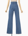 High Waisted Flare Jeans - blue