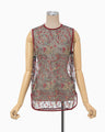 Floral Lace Sleeveless Top - vermillion