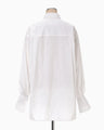 Floral Jacquard Cotton Oversized Shirt - white